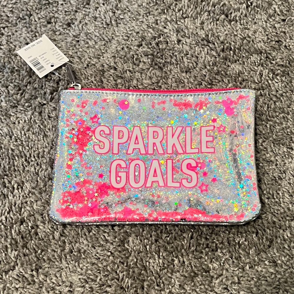 Sparkle goals pouch/clutch